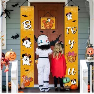 Mickey Mouse and Minnie Mouse-themed "Boo to You" Halloween banners 72×12